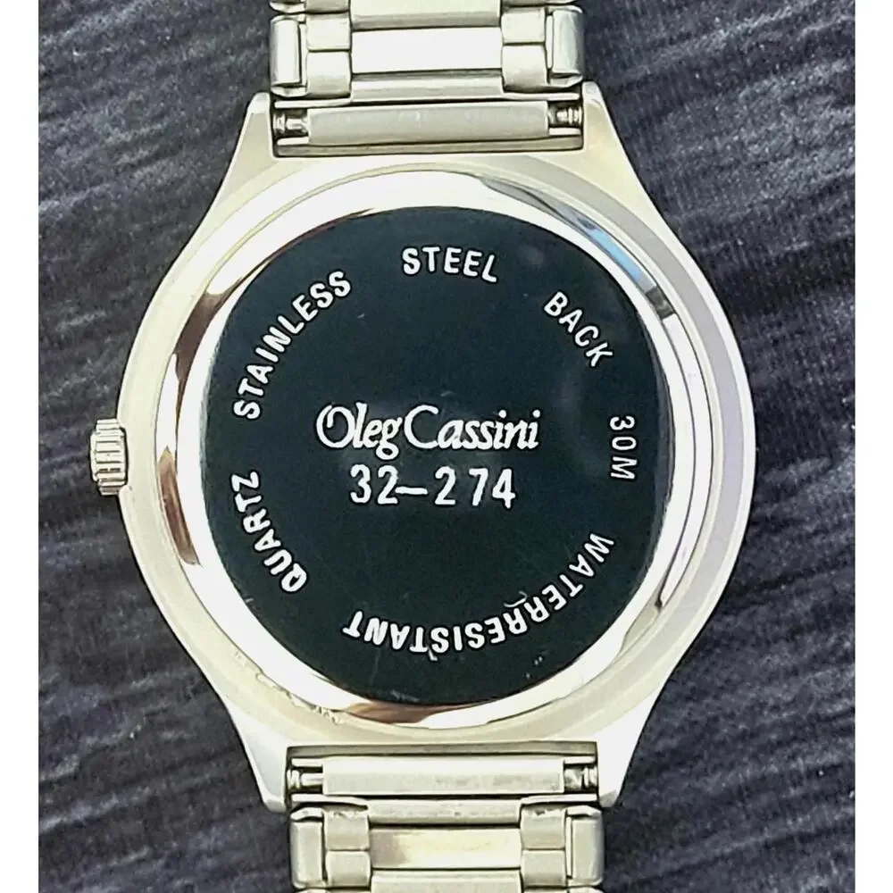 Rare Vintage Oleg Cassini Mens Designer Watch New Box‎ & Tags